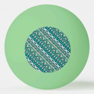 Balle De Ping Pong Joli motif aztèque de design vert mignon