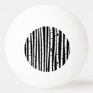 Balle De Ping Pong Joli motif d'arbre noir et blanc