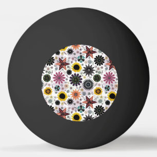 Balle De Ping Pong Joli motif de fleurs vintage sans couture