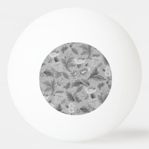 Balle De Ping Pong Joli motif floral gris