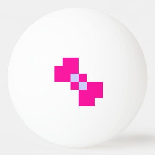 Balle De Ping Pong Joli nœud pixel 8 bits (Devant)