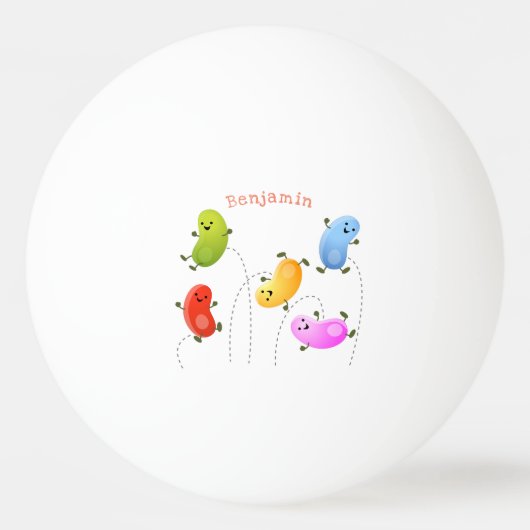 Balle De Ping Pong Jolie jellybeans bondissant dessin animé (Devant)