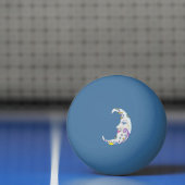 Balle De Ping Pong Jolie Lune Visage Formes Abstraites Plusieurs Coul (Filet)