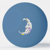 Balle De Ping Pong Jolie Lune Visage Formes Abstraites Plusieurs Coul (Dos)