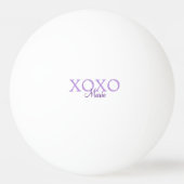 Balle De Ping Pong Jour de la Saint Valentin Xoxo ajouter nom pastel (Dos)