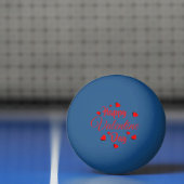Balle De Ping Pong Joyeuse Saint Valentin bleu (Filet)