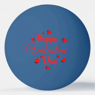 Balle De Ping Pong Joyeuse Saint Valentin bleu