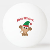 Balle De Ping Pong Joyeuses fêtes ! Elfe de Noël singe (Dos)