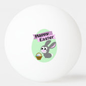 Balle De Ping Pong Joyeuses Pâques ! Lapin Gris (Dos)