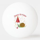 Balle De Ping Pong Joyeux anniversaire ! Escargot Confetti (Dos)