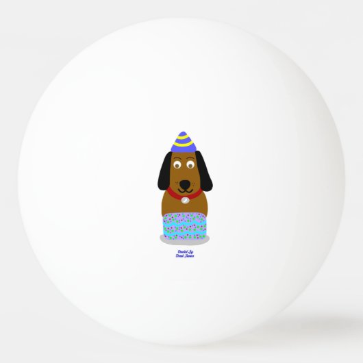 Balle De Ping Pong Joyeux Anniversaire Pup Ping Pong Ball (Devant)