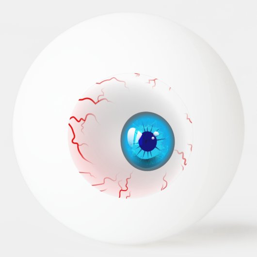 Balle De Ping Pong Joyeux Halloween ! Éffrayant Blue Eyeball (Devant)