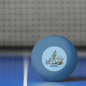 Balle De Ping Pong Joyeux joli dessin de trois robots trio (Filet)