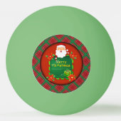 Balle De Ping Pong Joyeux Noël Père Noël Tartan Plaid (Dos)