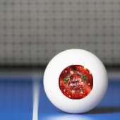 Balle De Ping Pong Joyeux Noël pétillant et parties scintillant (Filet)