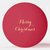 Balle De Ping Pong Joyeux Noël Rouge or Xmas Table Bière de tennis (Devant)