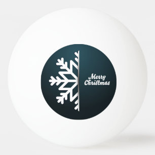 Balle De Ping Pong Joyeux Noël Snowflake Blue