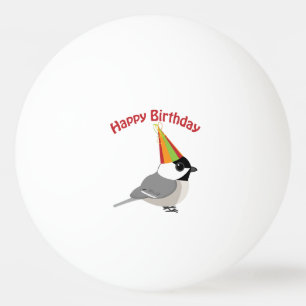 Balle De Ping Pong Joyeux poulet d'anniversaire
