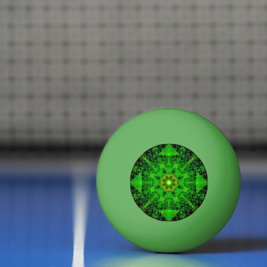 Balle De Ping Pong Kaleidoscope Vert Viridescente (Filet)