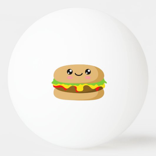 Balle De Ping Pong Kawaii Burger (Devant)