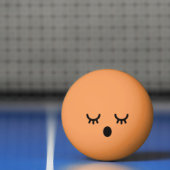 Balle De Ping Pong Kawaii Cute Face Drôle. Emoji. Émoticône. (Filet)