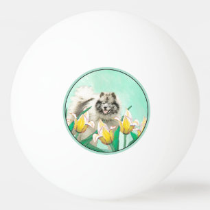 Balle De Ping Pong Keeshony in Tulips Peinture mignonne Original Chie