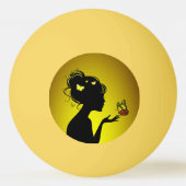 Balle De Ping Pong La femme papillons jaunes (Dos)