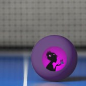 Balle De Ping Pong La femme papillons violets (Filet)