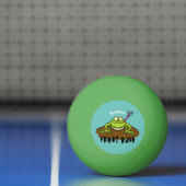 Balle De Ping Pong La grenouille règle drôle dessin de grenouille ver (Filet)
