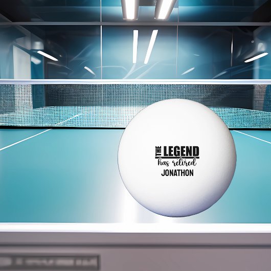 Balle De Ping Pong La légende a retiré sa retraite