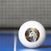 Balle De Ping Pong «La Licorne de Noël» (Filet)