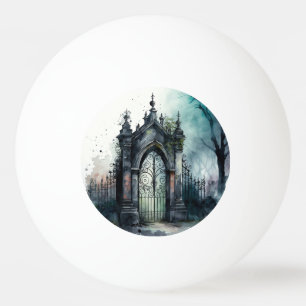 Balle De Ping Pong La série Porte de Cimetière Gothique Design 11