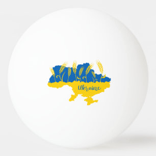 Balle De Ping Pong La typographie ukrainienne et l'oreille au blé sur