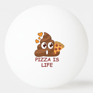 Balle De Ping Pong La vie de dunette de pizza