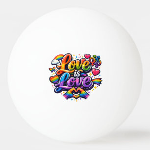 Balle De Ping Pong L'amour est l'amour – Typographie de la fierté arc