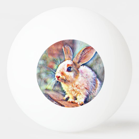 Balle De Ping Pong lapin aquarell (Devant)