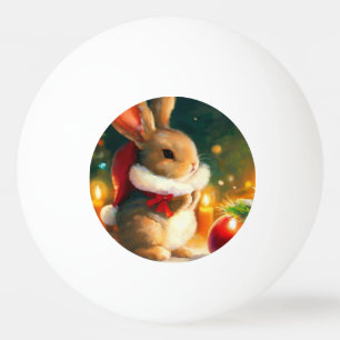Balle De Ping Pong Lapin de Noël (1)
