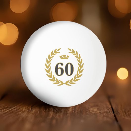 Balle De Ping Pong Laurel Wreath et Crown 60e anniversaire