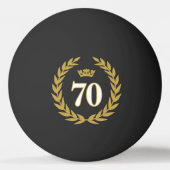 Balle De Ping Pong Laurel Wreath et Crown 70e anniversaire (Dos)
