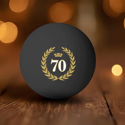 Balle De Ping Pong Laurel Wreath et Crown 70e anniversaire