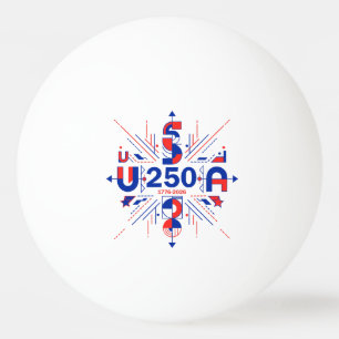 Balle De Ping Pong le 250e anniversaire de l'Amérique