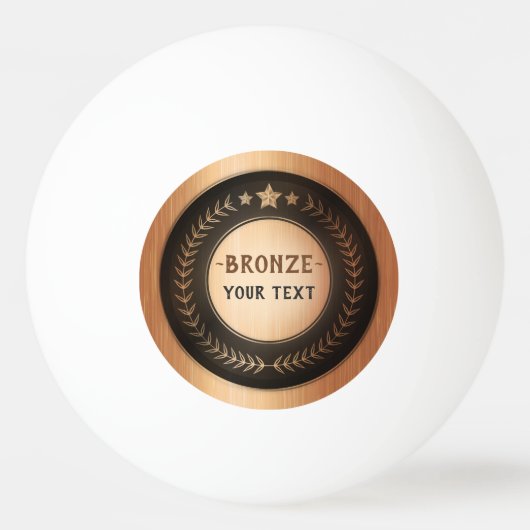 Balle De Ping Pong Le bronze FAIT SUR COMMANDE de MÉDAILLE de (Devant)