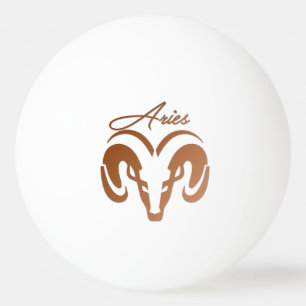 Balle De Ping Pong Le bronze porte le bélier Zodiac