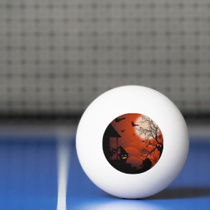 Balle De Ping Pong Le cauchemar de la lune sanglante d'Halloween