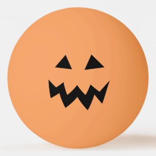 Balle De Ping Pong Le chef orange de citrouille de Halloween