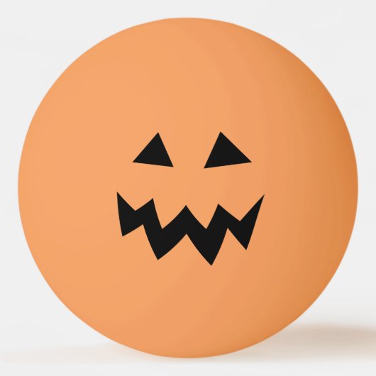 Balle De Ping Pong Le chef orange de citrouille de Halloween (Devant)