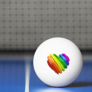 Balle De Ping Pong Le cœur tridimensionnel sculptural de SlipperyJoe