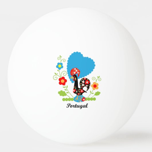 Balle De Ping Pong Le coq portugais (Devant)