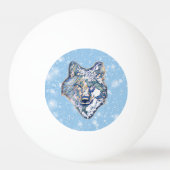 Balle De Ping Pong Le loup d'hiver (Dos)