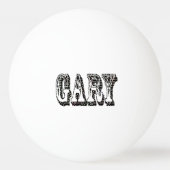 Balle De Ping Pong "Le nom de Gary dans une vérification dimensionnel (Dos)